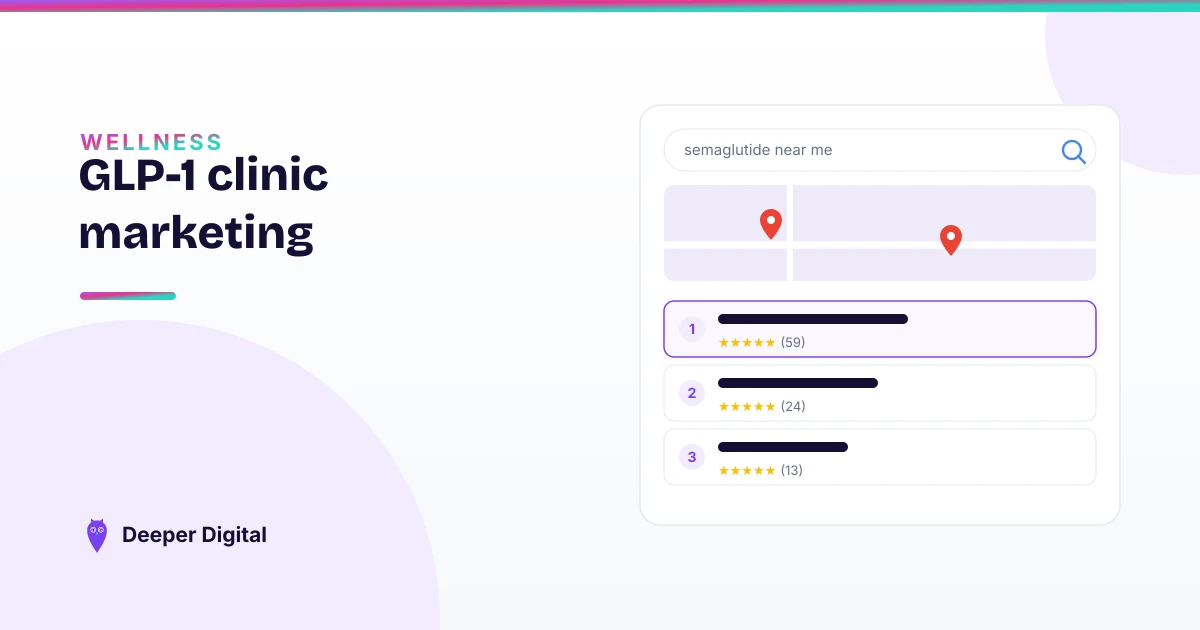 GLP-1 clinic marketing — how weight loss clinics get found now the search has exploded — Deeper Digital, local SEO for wellness clinics