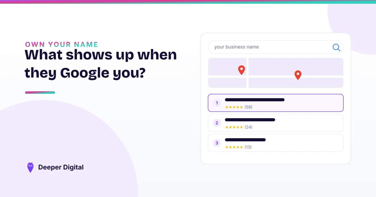 What shows up when someone Googles your business — Deeper Digital, local SEO for Central Texas service businesses